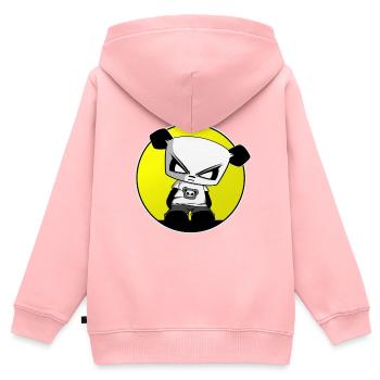 Gaming Panda Gangsta Panda funny cute cool - Kids Premium Organic Zip-up Hoodie - rose - Back - AI Model Kid Female (0cm)