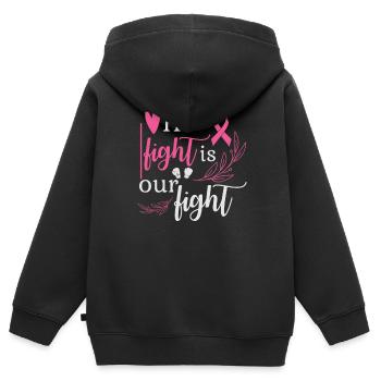 Your fight is our struggle - Kids Premium Organic Zip-up Hoodie - black - Back - AI Model Kid Male (0cm)