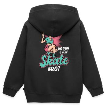 Pouvez-vous patiner du tout, frère - patin à roulettes - Sweat Premium à capuche zippé enfant bio - noir - Dos - AI Model Kid Male (0cm)