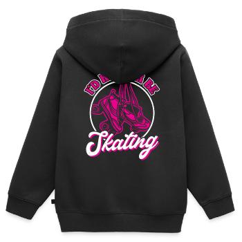Je préfère patiner - Patin à roulettes - Patineur - Sweat Premium à capuche zippé enfant bio - noir - Dos - AI Model Kid Male (0cm)