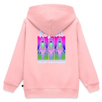 Roswell New Mexico - Kinder Premium Organic Zip Hoodie - Rosa - Hinten - AI Model Kid Female (0cm)