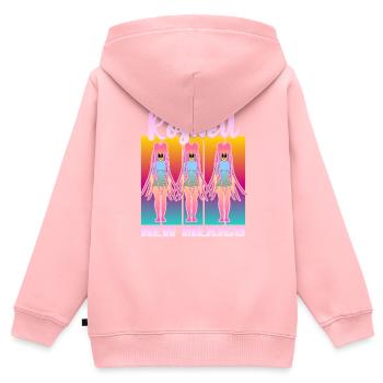 Roswell New Mexico - Kinder Premium Organic Zip Hoodie - Rosa - Hinten - AI Model Kid Female (0cm)