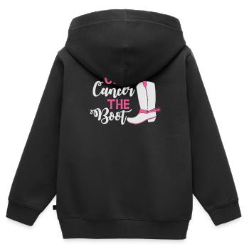 Gib dem Krebs den Laufpass - Kinder Premium Organic Zip Hoodie - Schwarz - Hinten - AI Model Kid Male (0cm)