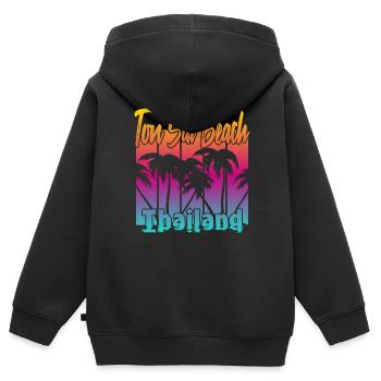 Ton Sai Beach Thailand - Kinder Premium Organic Zip Hoodie - Schwarz - Hinten - AI Model Kid Male (0cm)