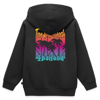 Ton Sai Beach Thailand - Kids Premium Organic Zip-up Hoodie - black - Back - AI Model Kid Male (0cm)