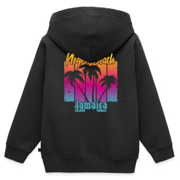 Negril Beach Jamaica - Kinder Premium Organic Zip Hoodie - Schwarz - Hinten - AI Model Kid Male (0cm)