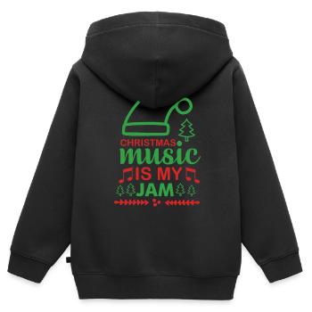 Weihnachtsmusik ist meine Marmelade - Kinder Premium Organic Zip Hoodie - Schwarz - Hinten - AI Model Kid Male (0cm)