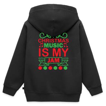 Weihnachtsmusik ist meine Marmelade Norweger - Kinder Premium Organic Zip Hoodie - Schwarz - Hinten - AI Model Kid Male (0cm)