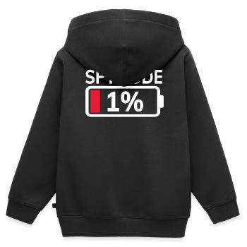 Spymode Kamera Spionage Versteckter Rekorder - Kinder Premium Organic Zip Hoodie - Schwarz - Hinten - AI Model Kid Male (0cm)