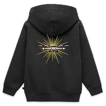 Fly High Kamera Spionage Versteckter Rekorder - Kinder Premium Organic Zip Hoodie - Schwarz - Hinten - AI Model Kid Male (0cm)