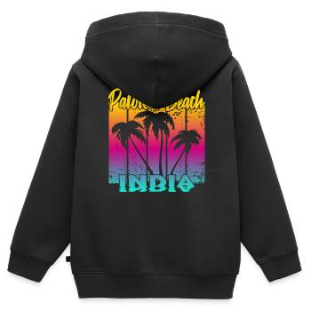 Palolem Beach India - Kinder Premium Organic Zip Hoodie - Schwarz - Hinten - AI Model Kid Male (0cm)