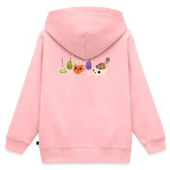 Gruseliger Horror Schädel Gespenstische - Kinder Premium Organic Zip Hoodie - Rosa - Hinten - AI Model Kid Female (0cm)