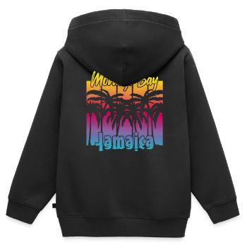 Montego Bay Jamaica - Kinder Premium Organic Zip Hoodie - Schwarz - Hinten - AI Model Kid Male (0cm)