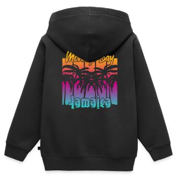 Montego Bay Jamaica - Kinder Premium Organic Zip Hoodie - Schwarz - Hinten - AI Model Kid Male (0cm)
