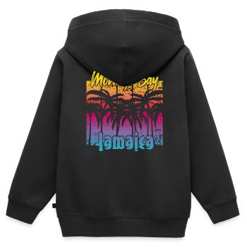 Montego Bay Jamaica - Kinder Premium Organic Zip Hoodie - Schwarz - Hinten - AI Model Kid Male (0cm)