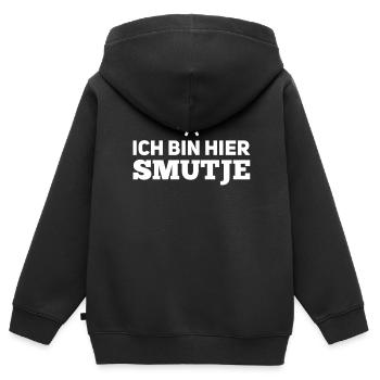 Ich bin hier Smutje - Koch Segeln Motivation - Kinder Premium Organic Zip Hoodie - Schwarz - Hinten - AI Model Kid Male (0cm)