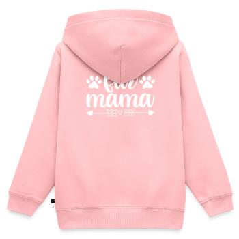 Fell-Mama - Kinder Premium Organic Zip Hoodie - Rosa - Hinten - AI Model Kid Female (0cm)