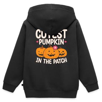 non autorisé en GB EM US, marque déposée en nice - Sweat Premium à capuche zippé enfant bio - noir - Dos - AI Model Kid Male (0cm)