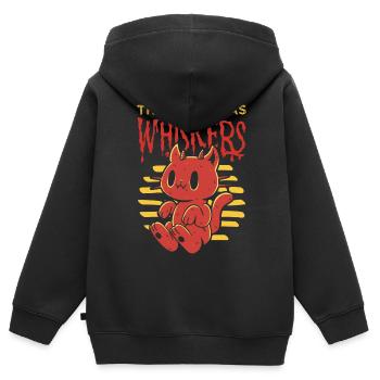 Der Teufel Hat Schnurrhaare Dämon Katze Halloween - Kinder Premium Organic Zip Hoodie - Schwarz - Hinten - AI Model Kid Male (0cm)