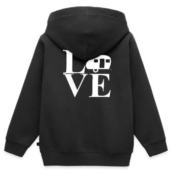 Urlaub Naturliebhaber Camping lustiger Spruch - Kinder Premium Organic Zip Hoodie - Schwarz - Hinten - AI Model Kid Male (0cm)