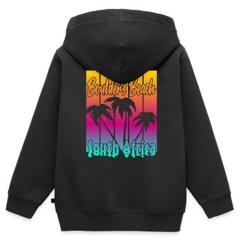 Boulders Beach - Kinder Premium Organic Zip Hoodie - Schwarz - Hinten - AI Model Kid Male (0cm)