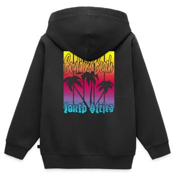 Boulders Beach - Kinder Premium Organic Zip Hoodie - Schwarz - Hinten - AI Model Kid Male (0cm)