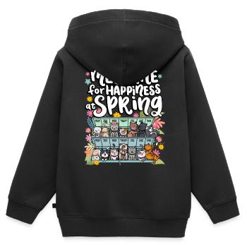 Médicament pour le bonheur dans les jours de printemps pour - Sweat Premium à capuche zippé enfant bio - noir - Dos - AI Model Kid Male (0cm)