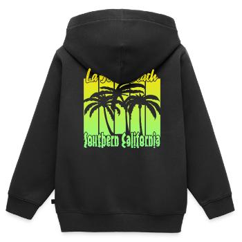 La Jolla Beach Southern California - Kinder Premium Organic Zip Hoodie - Schwarz - Hinten - AI Model Kid Male (0cm)