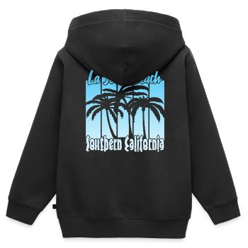 La Jolla Beach Southern California - Kinder Premium Organic Zip Hoodie - Schwarz - Hinten - AI Model Kid Male (0cm)