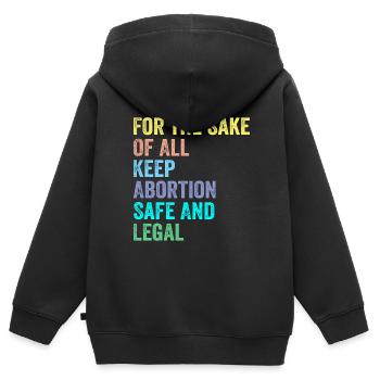 Zum Wohle Aller: Abtreibung Sicher Und Legal - Kinder Premium Organic Zip Hoodie - Schwarz - Hinten - AI Model Kid Male (0cm)