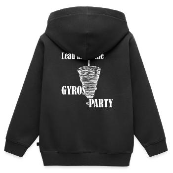 Lead me to the Gyros Party - Kids Premium Organic Zip-up Hoodie - black - Back - AI Model Kid Male (0cm)