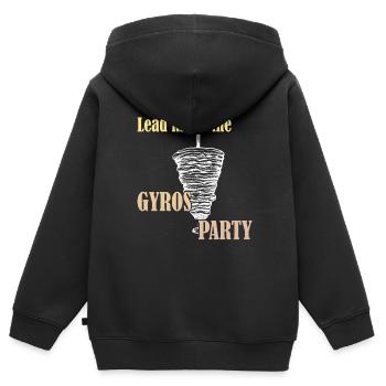 Lead me to the Gyros Party - Kids Premium Organic Zip-up Hoodie - black - Back - AI Model Kid Male (0cm)