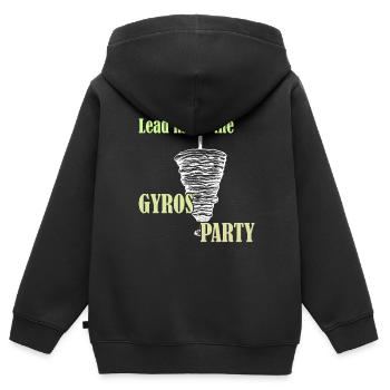 Lead me to the Gyros Party - Kids Premium Organic Zip-up Hoodie - black - Back - AI Model Kid Male (0cm)