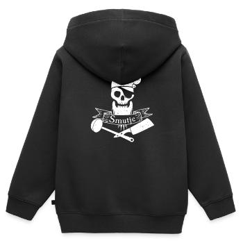 Smutje - Équipe de motivation de Cook Sailing - Sweat Premium à capuche zippé enfant bio - noir - Dos - AI Model Kid Male (0cm)