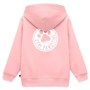 Restez pattesif - Sweat Premium à capuche zippé enfant bio - rose - Dos - AI Model Kid Female (0cm)