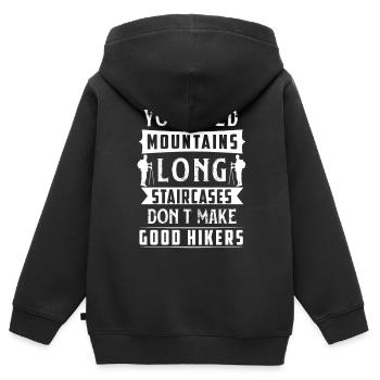Urlaub Naturliebhaber Camping lustiger Spruch - Kinder Premium Organic Zip Hoodie - Schwarz - Hinten - AI Model Kid Male (0cm)