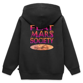 Flat Mars Society - Kinder Premium Organic Zip Hoodie - Schwarz - Hinten - AI Model Kid Male (0cm)