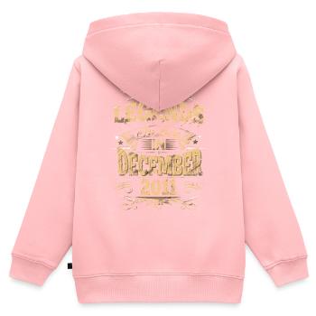 2011 Dezember Geburtstag Legende - Kinder Premium Organic Zip Hoodie - Rosa - Hinten - AI Model Kid Female (0cm)