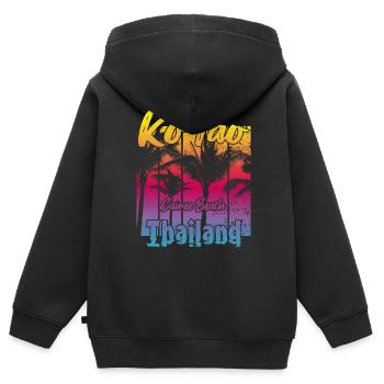 Ko Tao Sairee Beach Thailand - Kinder Premium Organic Zip Hoodie - Schwarz - Hinten - AI Model Kid Male (0cm)