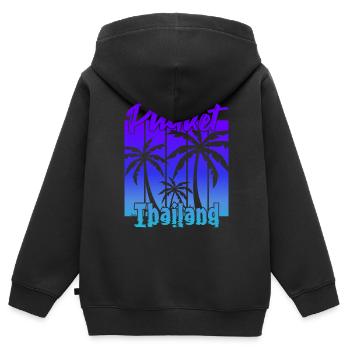 Phuket Thailand Sonnenuntergang - Kinder Premium Organic Zip Hoodie - Schwarz - Hinten - AI Model Kid Male (0cm)