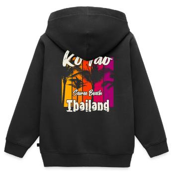 Ko Tao Sairee Beach Thailand - Kinder Premium Organic Zip Hoodie - Schwarz - Hinten - AI Model Kid Male (0cm)