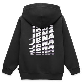 Jena Allemagne City Font Skyline Accueil - Sweat Premium à capuche zippé enfant bio - noir - Dos - AI Model Kid Male (0cm)