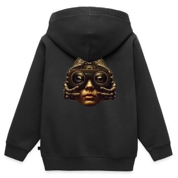 Virtuelle Realität Headset Zukunft - Kinder Premium Organic Zip Hoodie - Schwarz - Hinten - AI Model Kid Male (0cm)