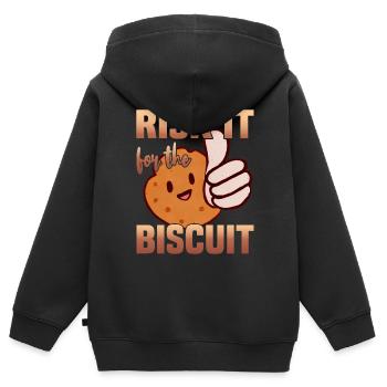 Risquez-le pour le biscuit - Sweat Premium à capuche zippé enfant bio - noir - Dos - AI Model Kid Male (0cm)