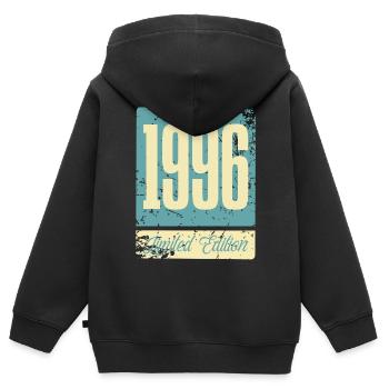 Born in 1996 Birthday Year of birth - Kids Premium Organic Zip-up Hoodie - black - Back - AI Model Kid Male (0cm)