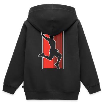 Basketball Basketballer - Kinder Premium Organic Zip Hoodie - Schwarz - Hinten - AI Model Kid Male (0cm)