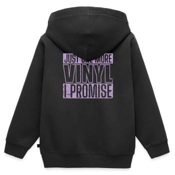 Just One More Vinyl I Promise Record - Kids Premium Organic Zip-up Hoodie - black - Back - AI Model Kid Male (0cm)