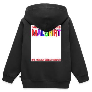 Lustiges Malen Zeichnen Shirts Bemalen Malshirt - Kinder Premium Organic Zip Hoodie - Schwarz - Hinten - AI Model Kid Male (0cm)