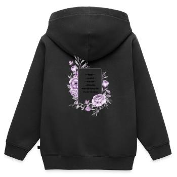 Modern Design - Kids Premium Organic Zip-up Hoodie - black - Back - AI Model Kid Male (0cm)