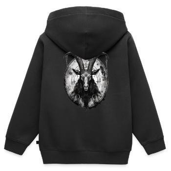 Gothic Baphomet Witches Witchcraft Ritual Dark - Kids Premium Organic Zip-up Hoodie - black - Back - AI Model Kid Male (0cm)